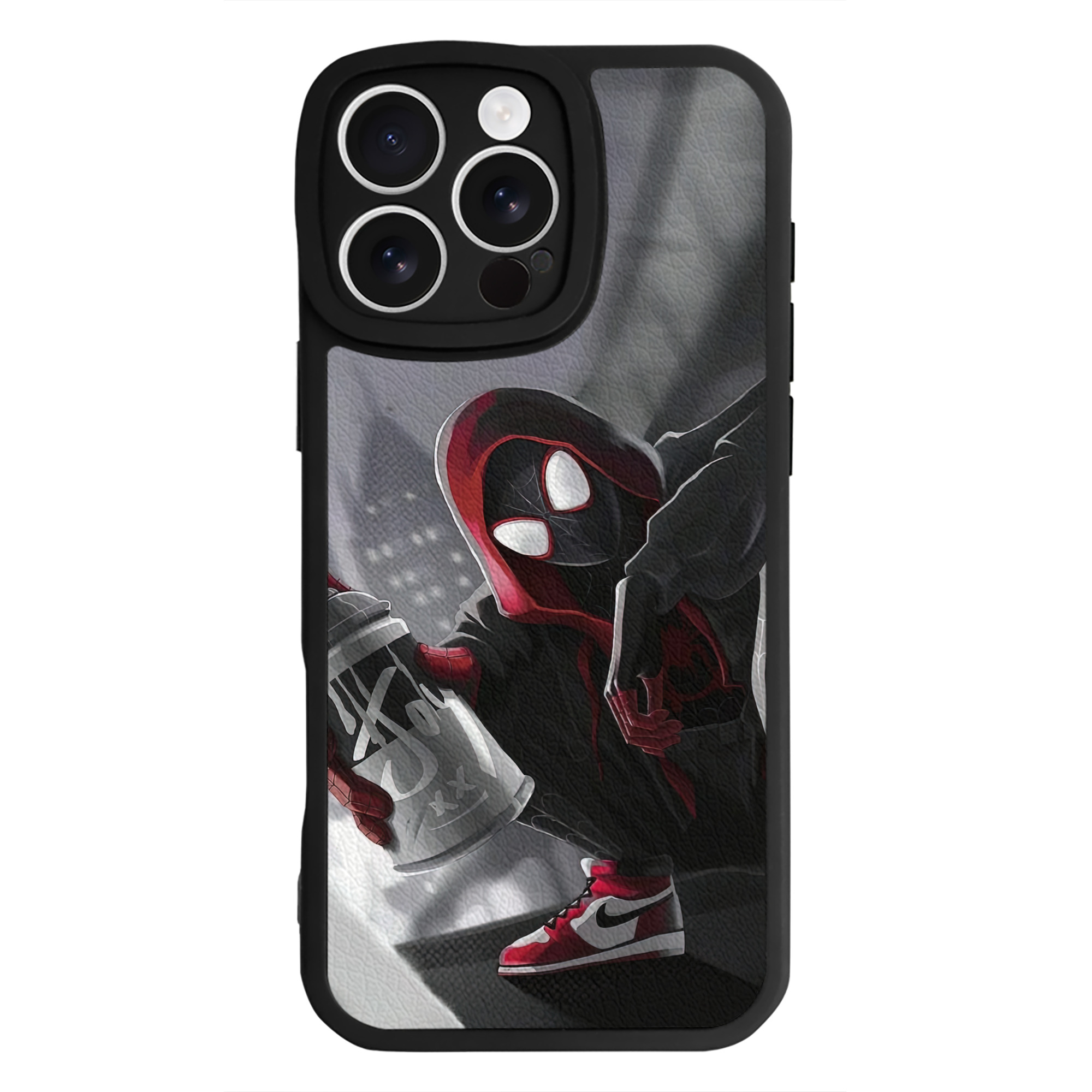 Spider Man スパイダーマン 【iPhone 16シリーズ対応】シリコンスマホケース（レザー調） 材質：シリコン